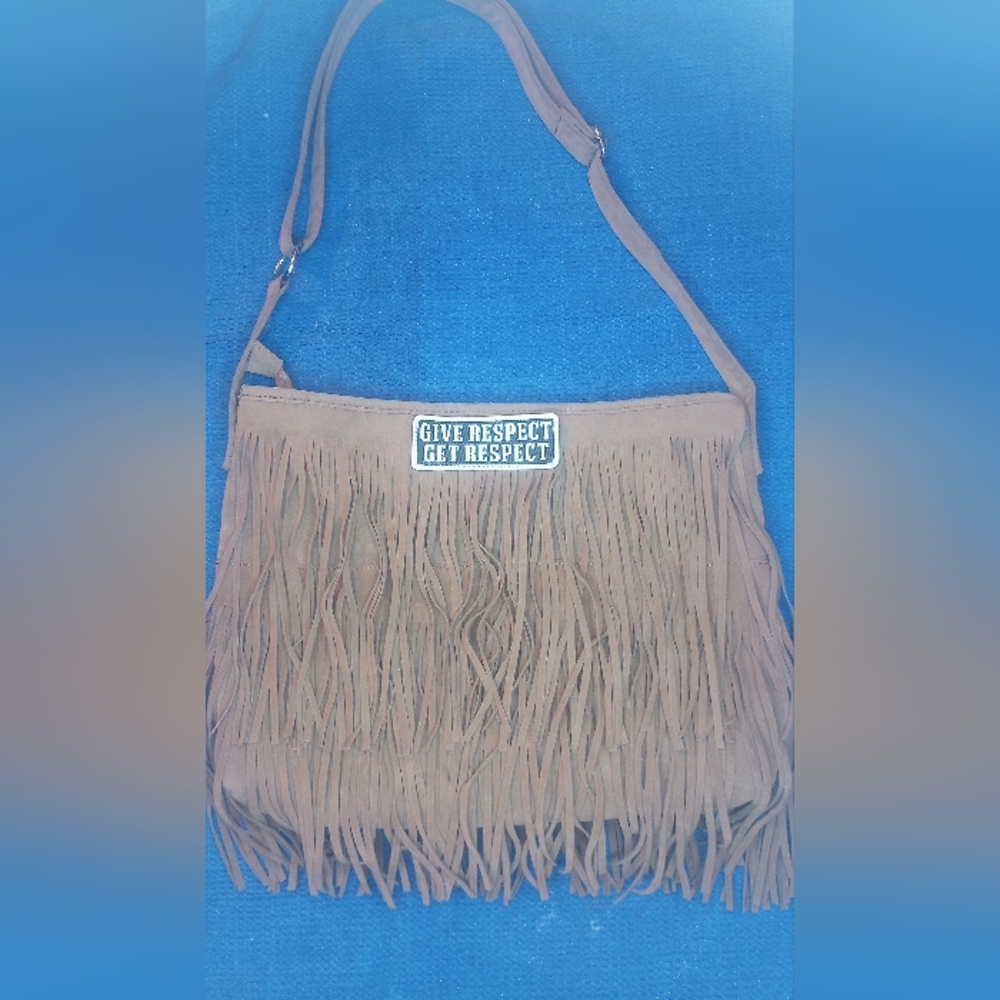 Fringe Shoulder Bag w/ Respect patch